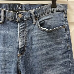 Gap Men's Size 32x30 Skinny Worn‎ Dark Tint Wash Jeans Stretch Gap 1969 Denim